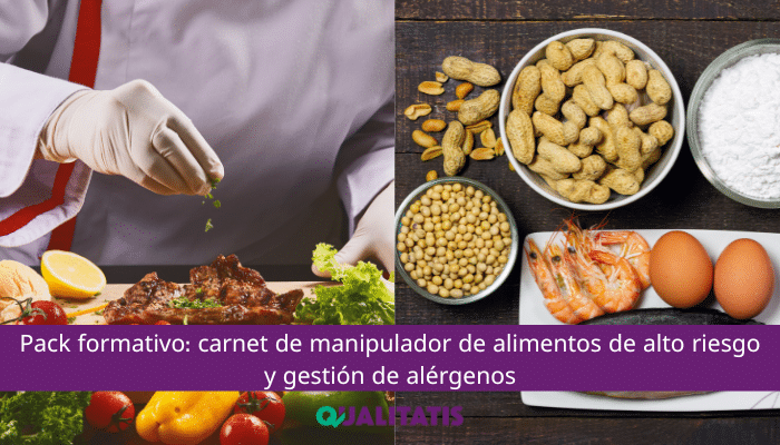Pack formativo alto riesgo: manipulador de alimentos alto riesgo y curso de alérgenos.